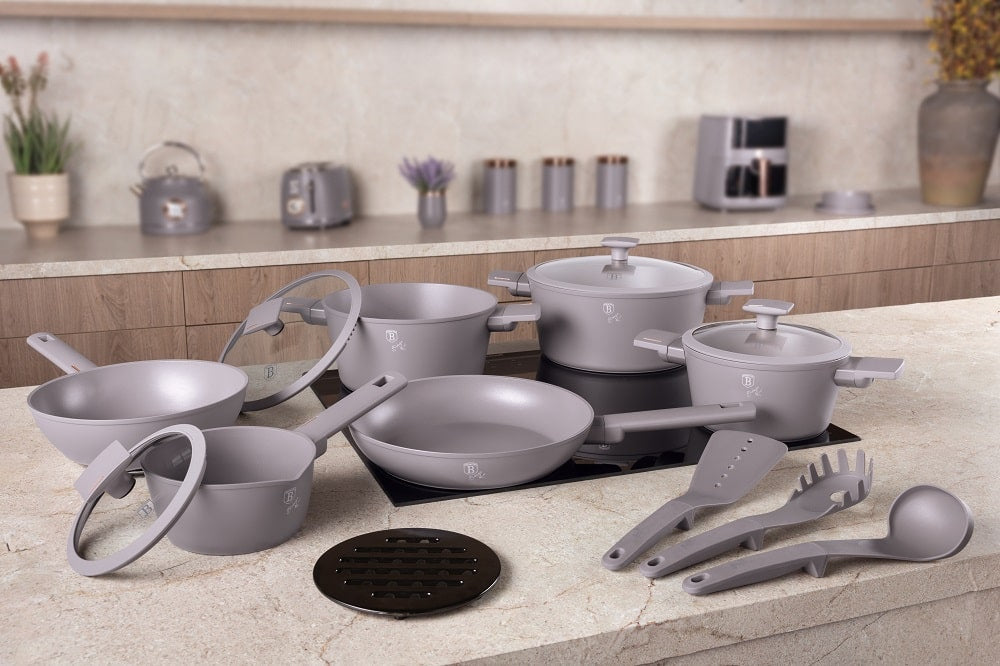 Berlinger Haus, 15 pcs cookware set,  Taupe Collection